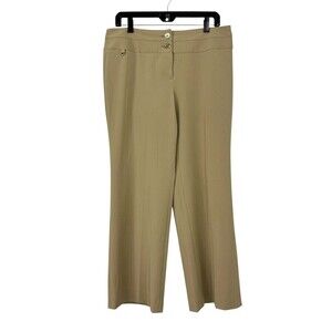 Jones New York Signature Petite Stretch Pants Women 10P Beige Straight Comfort H